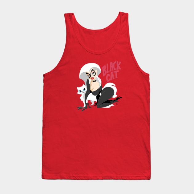 Black Cat Tank Top by nocturnallygeekyme